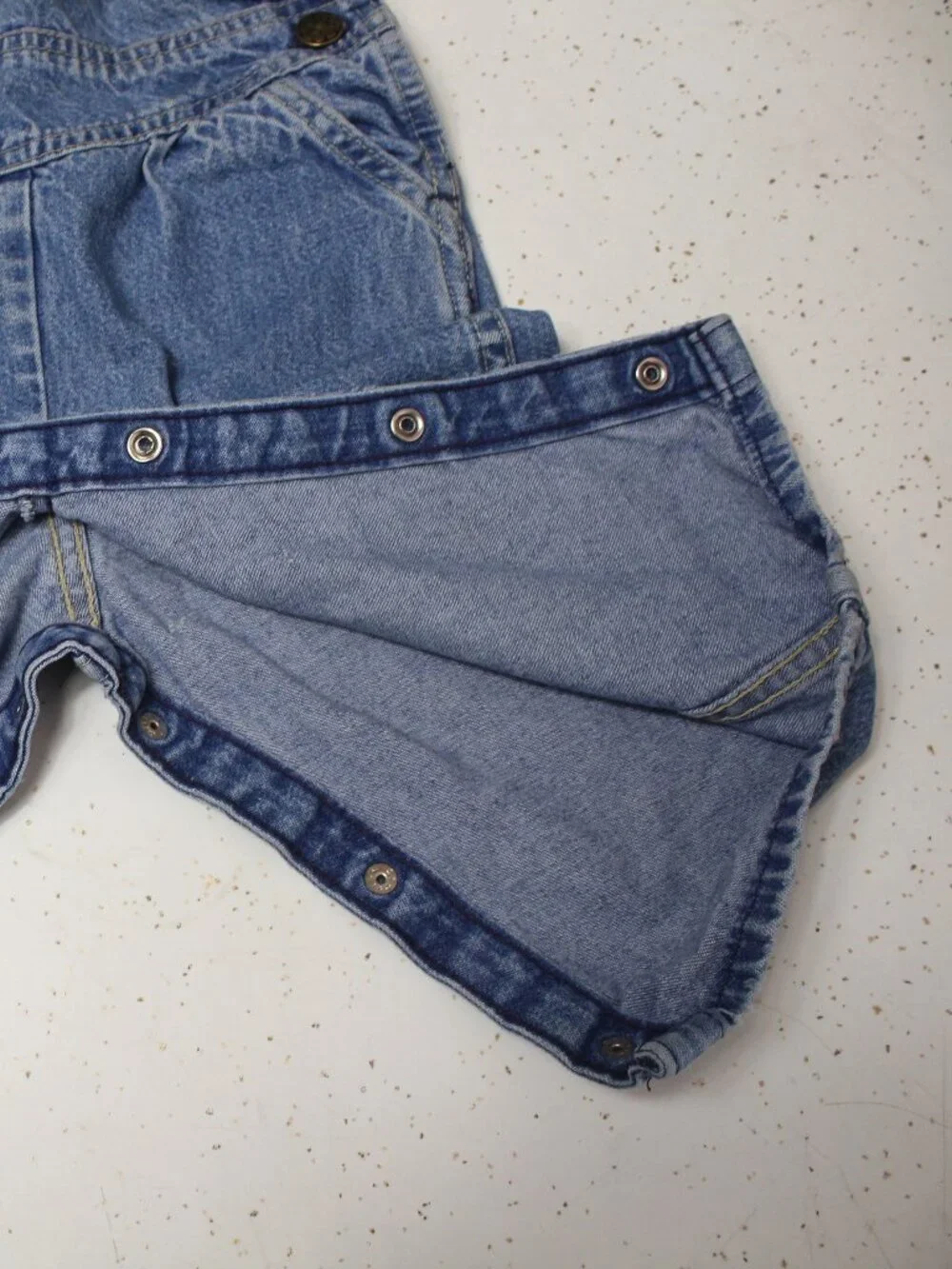 Vintage Oshkosh B'Gosh Size- 24 months Jeans Overalls/w Button snaps opening